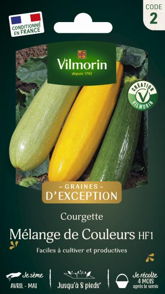 Potagères - Courgette Mélange de Couleurs - Graines d'Exception - face recto